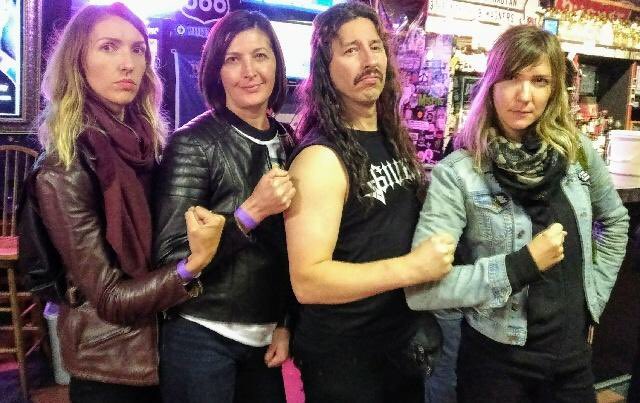 OvernightTO's tweet image. We're gonna let @Dean_Murdoch show us the way in 2018. (Also that's our eldest sister, Cheryl, who introduced us to Def Leppard when we were 10. She hasn't joined our band, sadly.)