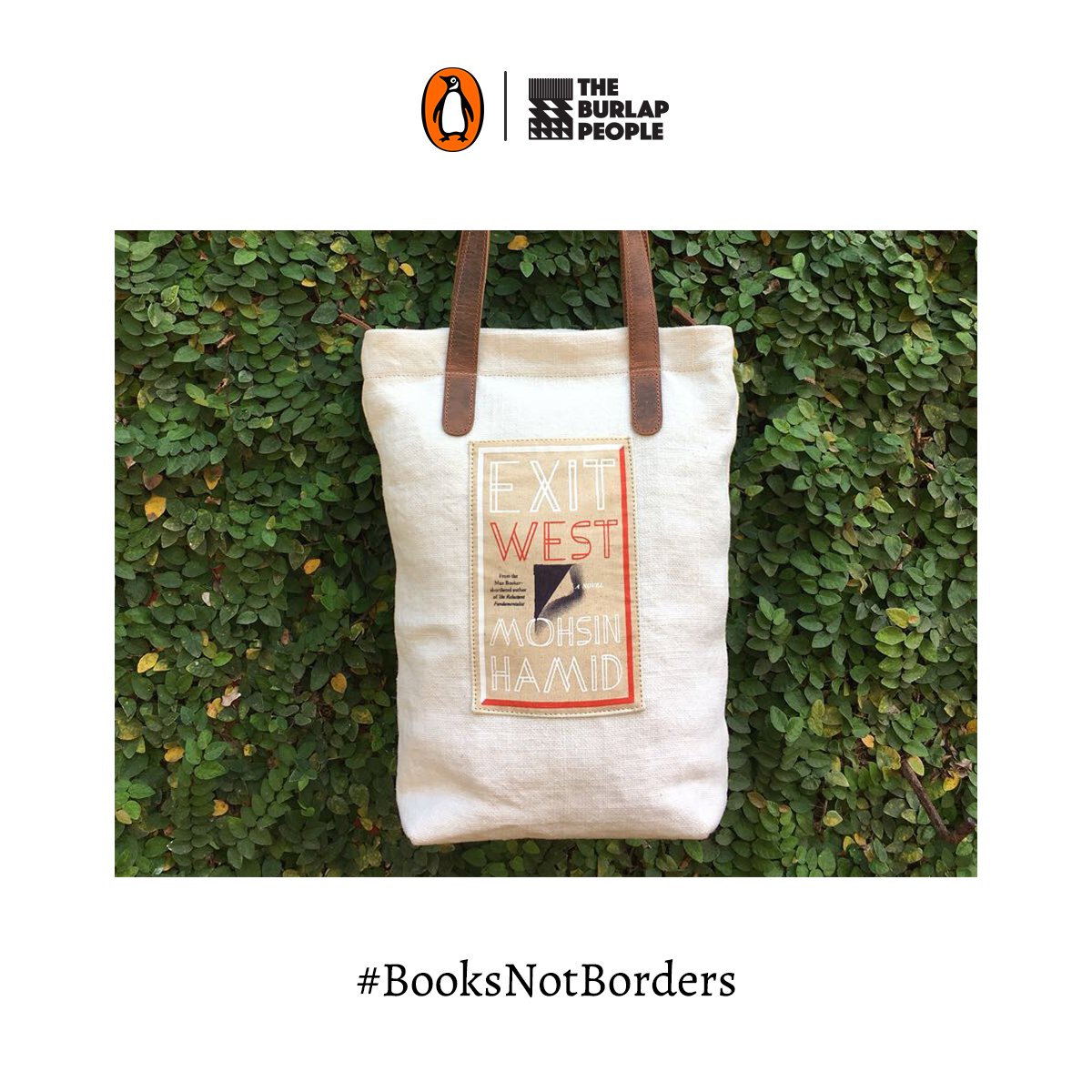 PenguinIndia's tweet photo. Grab our special edition #BooksNotBorders reading bags with #TheBurlapPeople! https://t.co/eytViRY4vZ