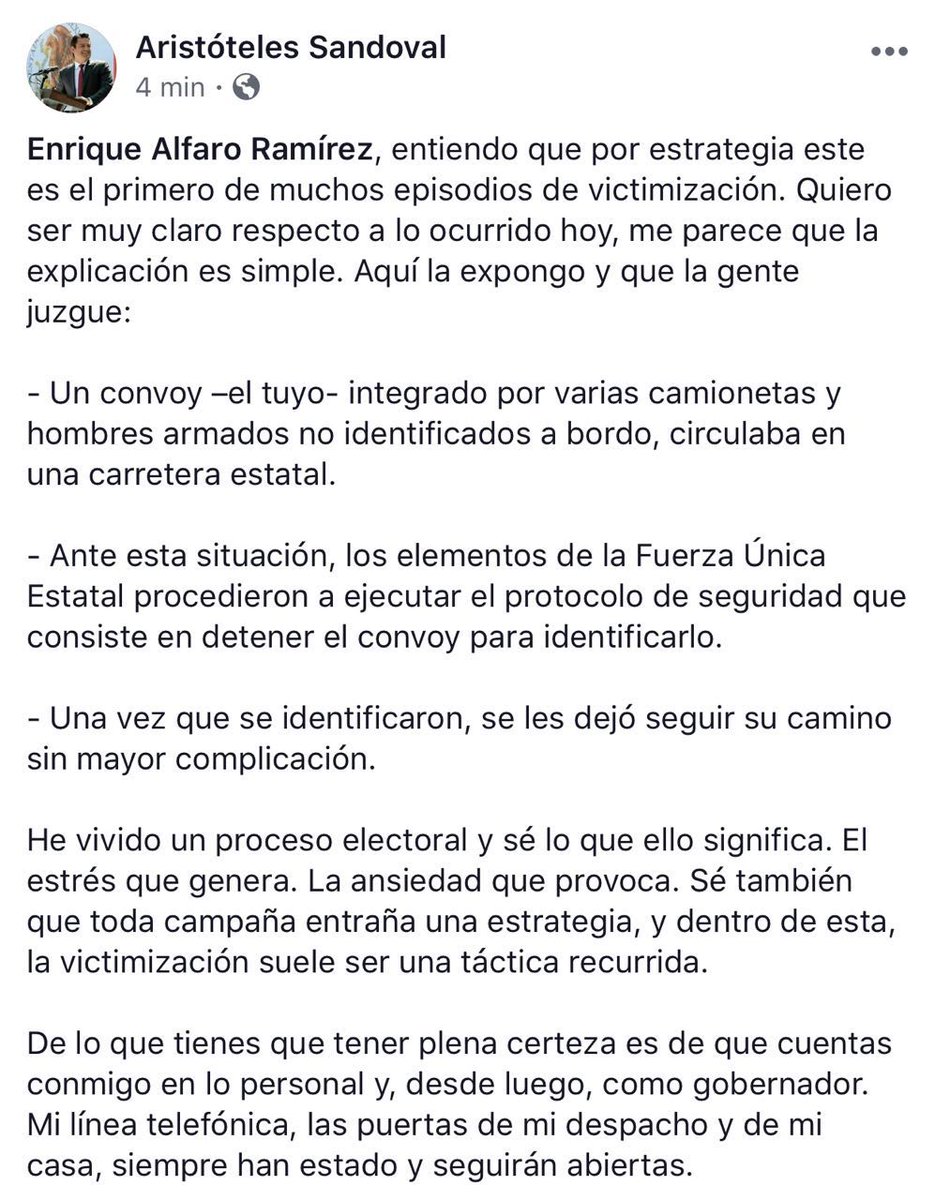 AristotelesSD's tweet photo. .@EnriqueAlfaroR entiendo que por estrategia este es el primero de muchos episodios de victimización. Quiero ser muy claro respecto a lo ocurrido hoy, me parece que la explicación es simple. Aquí la expongo y que la gente juzgue: https://t.co/DpqzLeaLT1