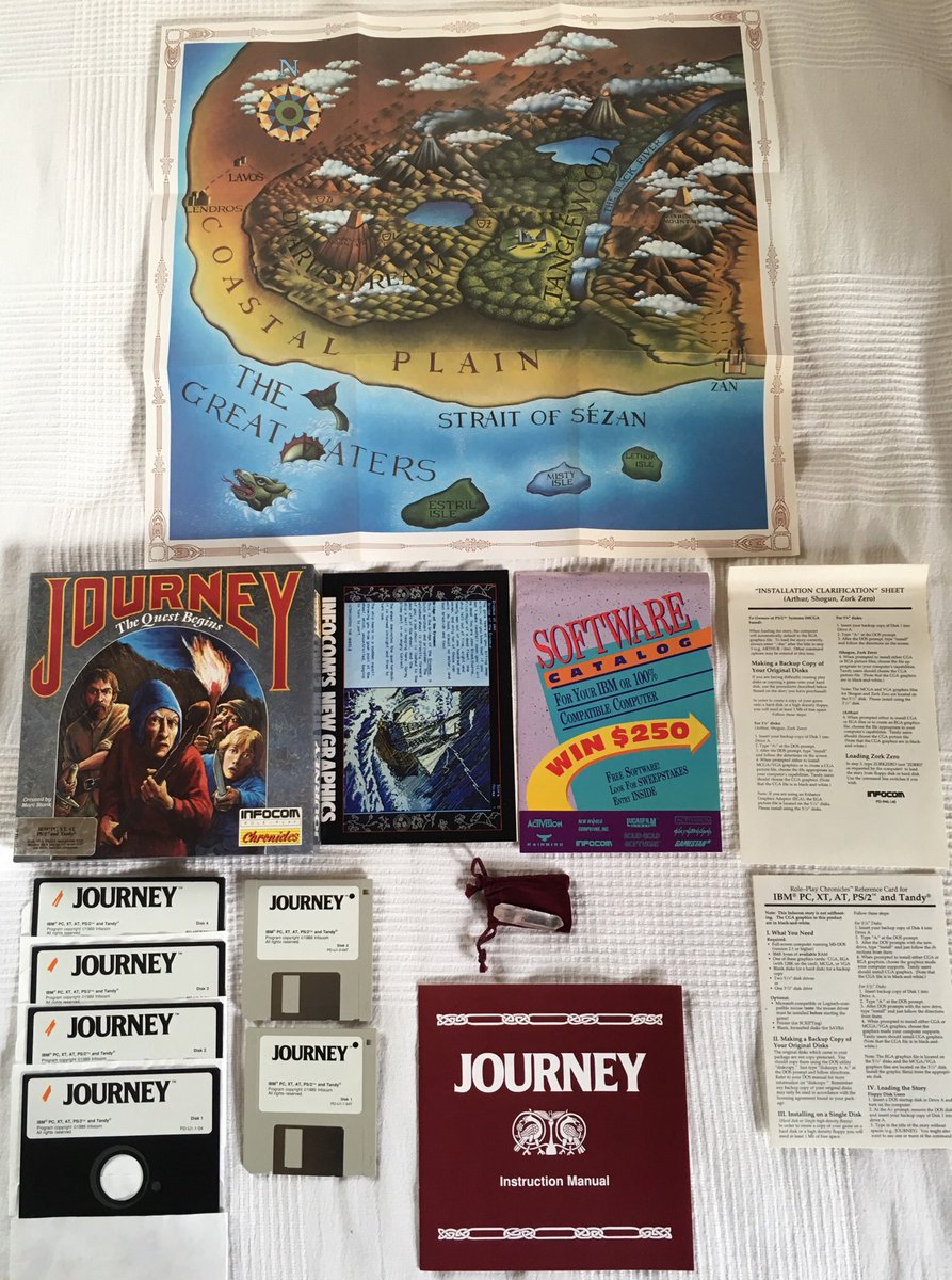 Wiborg1978's tweet photo. When the postman rings twice 3/4:
Journey: The Quest begins by #MarcBlank from #Infocom in 1988 complete with Crystal @Pixelengineer_ @bbpcgc @dancingcrab https://t.co/YQbCOAWzBB