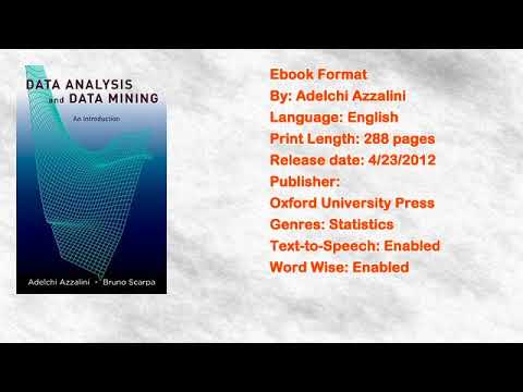 DataInfact's tweet image. Data Analysis and Data Mining: An Introduction Book by Adelchi Azzalini datainfact.com/tw/35439903 #audiobook #ebook
