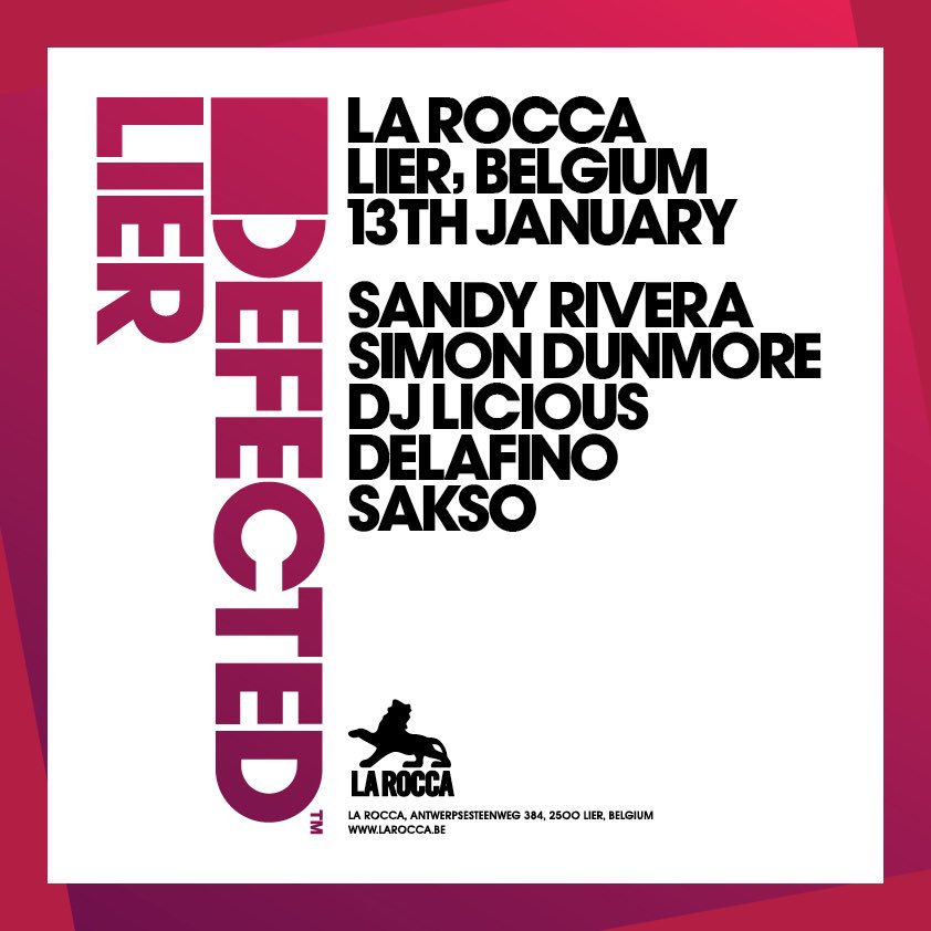 This Saturday I will be <a href="/laroccaclub/">La Rocca (official)</a> playing <a href="/DefectedRecords/">Defected Records</a> In The House! <a href="/djsandyrivera/">Sandy Rivera - Kings Of Tomorrow - deepvisionz</a> (aka Kings Of Tomorrow), <a href="/djlicious/">djlicious</a>, Delafino all on deck duty!