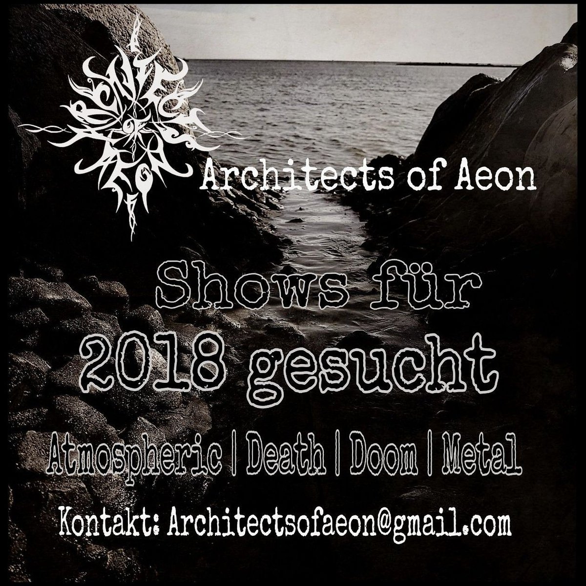 AoAeon's tweet photo. #architectsofaeon #metal #metalband #metalmusic #atmospheric #guitars #schecter #shure #blackmetal #deathmetal #postmetal #doommetal #atmosphericdeathdoommetal #blackandwhite #pharos #northsea #icefuckingcold #winter #shows #bandlife #bandlogo #photography https://t.co/G9AjpgmAtX