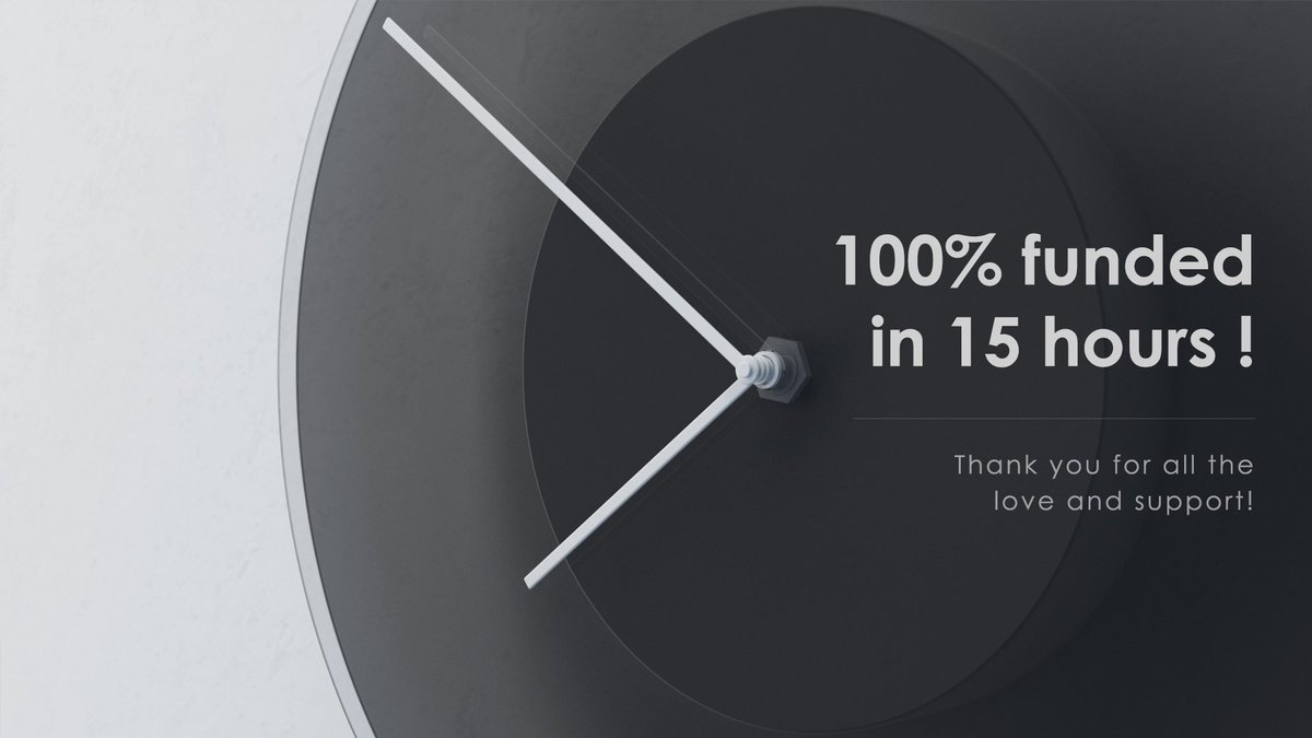 BREAKING NEWS! #DUSK is 100% funded in only 15 hours on <a href="/kickstarter/">Kickstarter</a> ! Thank you so much to all of you for your support! You can still make a pledge to get your own clock: kck.st/2B07eLy
#crowdfunding #interiordesign #design #designer #crowdfund #success