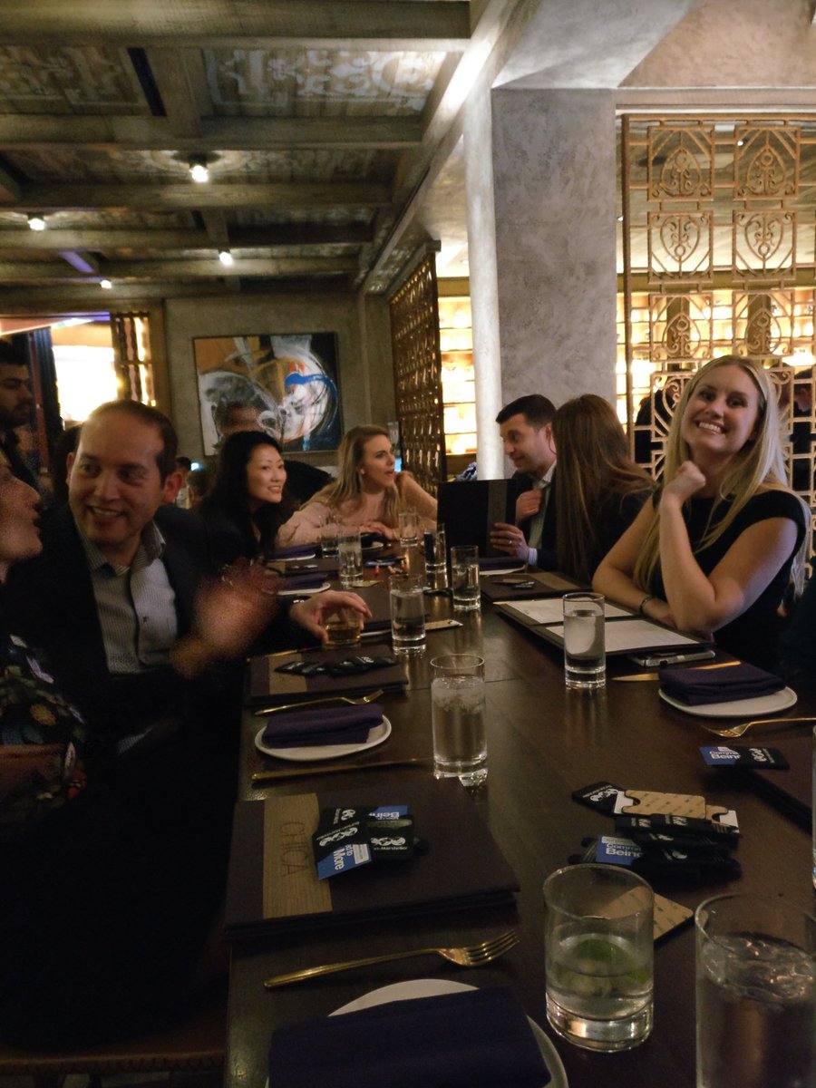 sydneyhess's tweet image. Post cocktail dinner with the best team ever!!! @B_M for the win! #CES2018