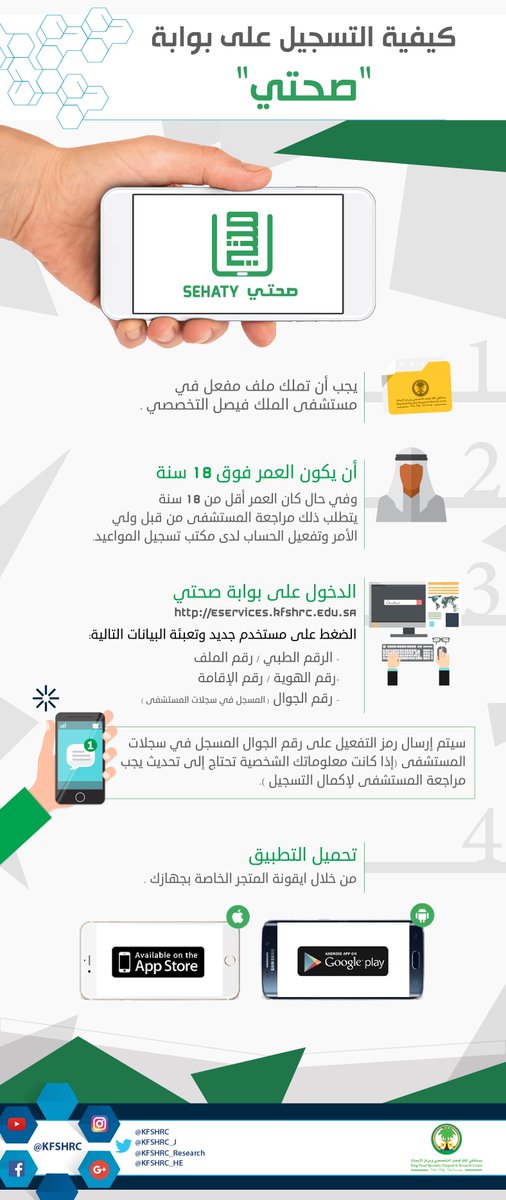 مستشفى الملك فيصل ا لـ تـ خـ صـ صـ ي بالرياض On Twitter حمل الآن تطبيق صحتي من التخصصي للاطلاع على ملفك الطبي من أي مكان Https T Co Dwy2rwlw9k Https T Co Bx8knrknqe