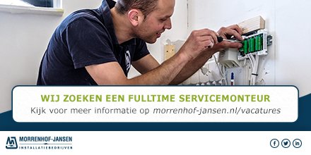 Wil jij dagelijks werken aan uitdagende projecten bij een groeiende organisatie in een dynamische branche? Dan maken wij graag kennis met jou! Wij zoeken een service monteur om ons team te versterken.