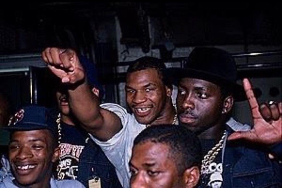 Here is 50 along with Mike Tyson and other associates. He’s on the far left.