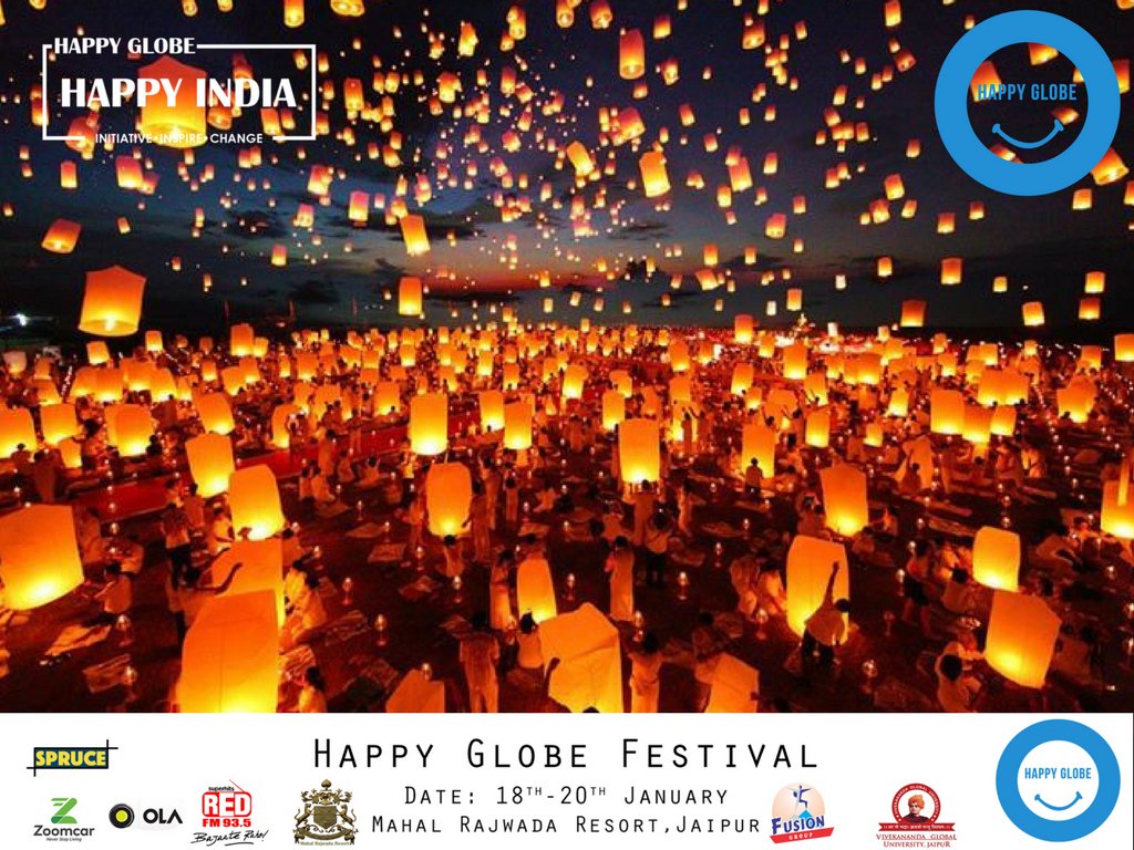 4HappyIndia's tweet photo. Jaipur lantern festival is an enormous engagement with a vision to leave smiles on the faces of the onlookers. It's not only about setting fire to mere lamps but sending out a message that the world needs a happy beginning.
#JGFF #foodfest #music #light #happyglobe #lantern https://t.co/srXa70z39M