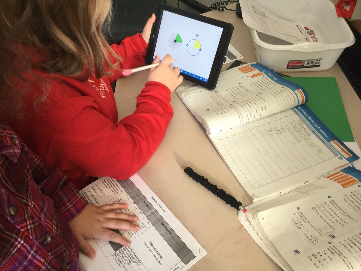 StephWeber207's tweet photo. Finding equivalent fractions here in 4th grade with @jmae35 @EastAuburn! https://t.co/OYJxmOFRvK