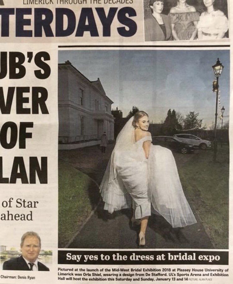 Front page of today’s <a href="/Limerick_Leader/">Limerick Leader / Limerick Live</a>!! Only 3 days to go. Don't miss the Mid West Bridal Exhibition this Friday 13th and Saturday 14th UL Sports Arena. Doors open at 12pm!