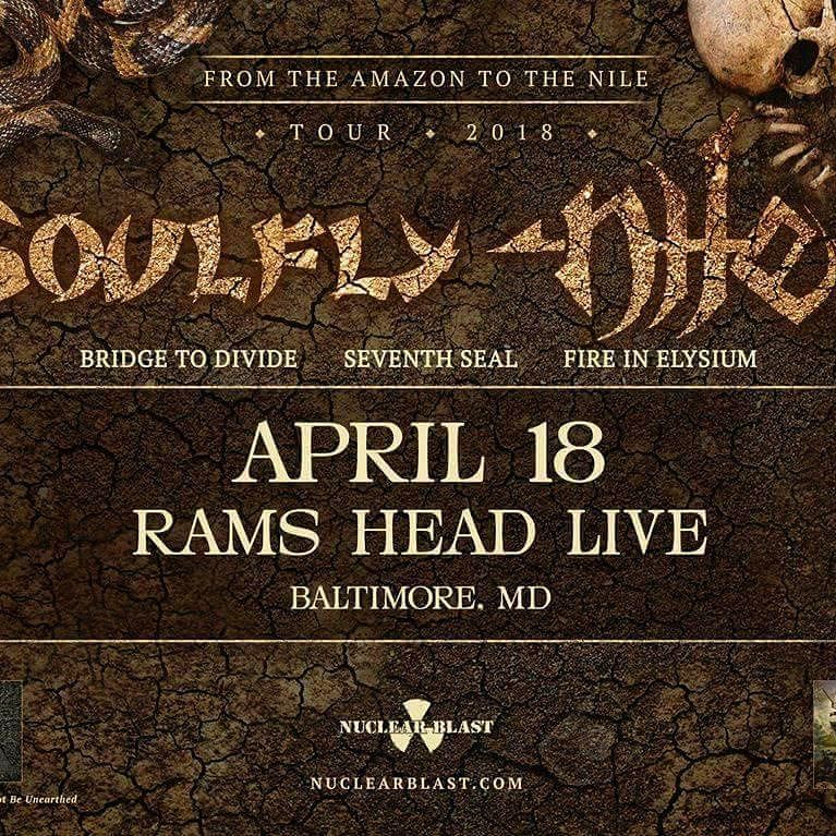 BridgeToDivide's tweet image. Good morning, Friends! We are looking forward to our upcoming shows! Frozen Harbor in February and Soulfly and Nile in April! We have tickets for both! Thank you all for the support! #frozenharborfest #soulfly #nile #bridgetodivide #baltimore #marylandmusic #metal #hardrock