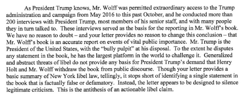 This politely devastating letter from Michael Wolff's lawyers to Donald Trump's lawyers really did hit the spot. Thanks to the many people who threw it my way. Let's take a look at some other Legal Letters of Note *gestures towards thread*Full letter:  https://www.scribd.com/document/368696619/Letter-to-C-Harder-001