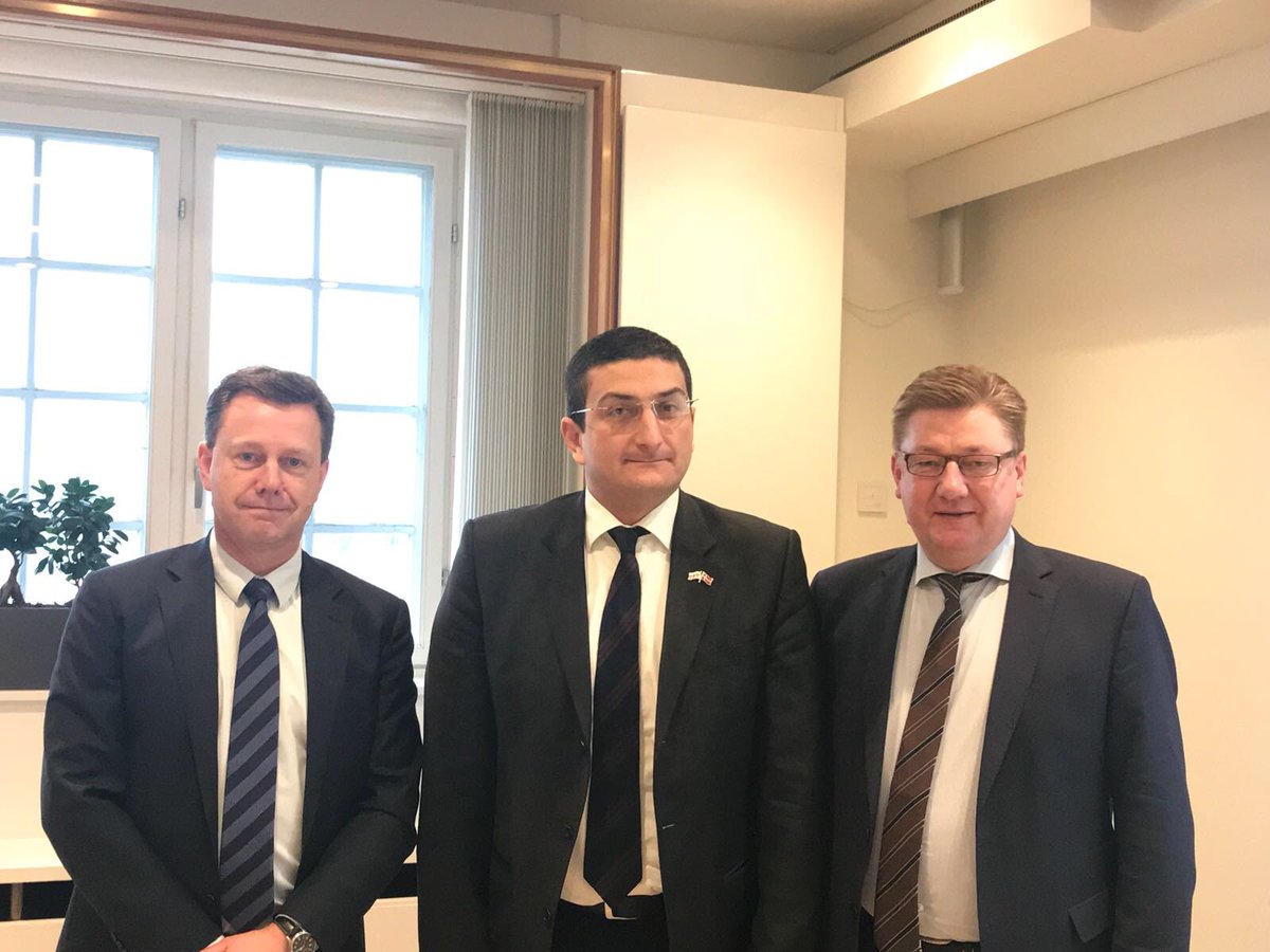 Gigiadze's tweet photo. Had utmost interesting discussion with CEO / President of the #dlg Group, the largest Danish co-operative company owned by the Danish farmers, Kristian Hundebรธll and Concern Director of #Vilofoss Group, Jacob Holm Pedersen. #agriculture #farming ๐ฌ๐ช๐ฉ๐ฐ https://t.co/Ro1yj7Ocoa