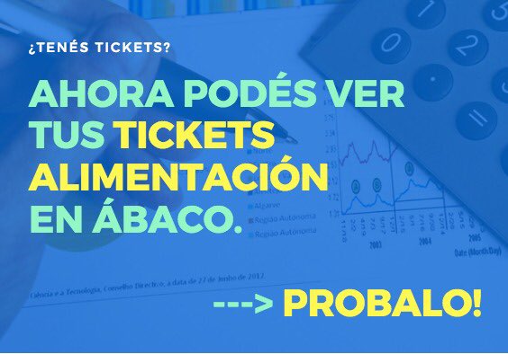 AbacoFinance's tweet photo. Sumamos tickets alimentación a Ábaco! El 2018 recién arranca y se vienen más bancos y más tarjetas para que tengas tus finanzas bajo control! 😎 #ContaConÁbaco https://t.co/6gjOkXHOoH