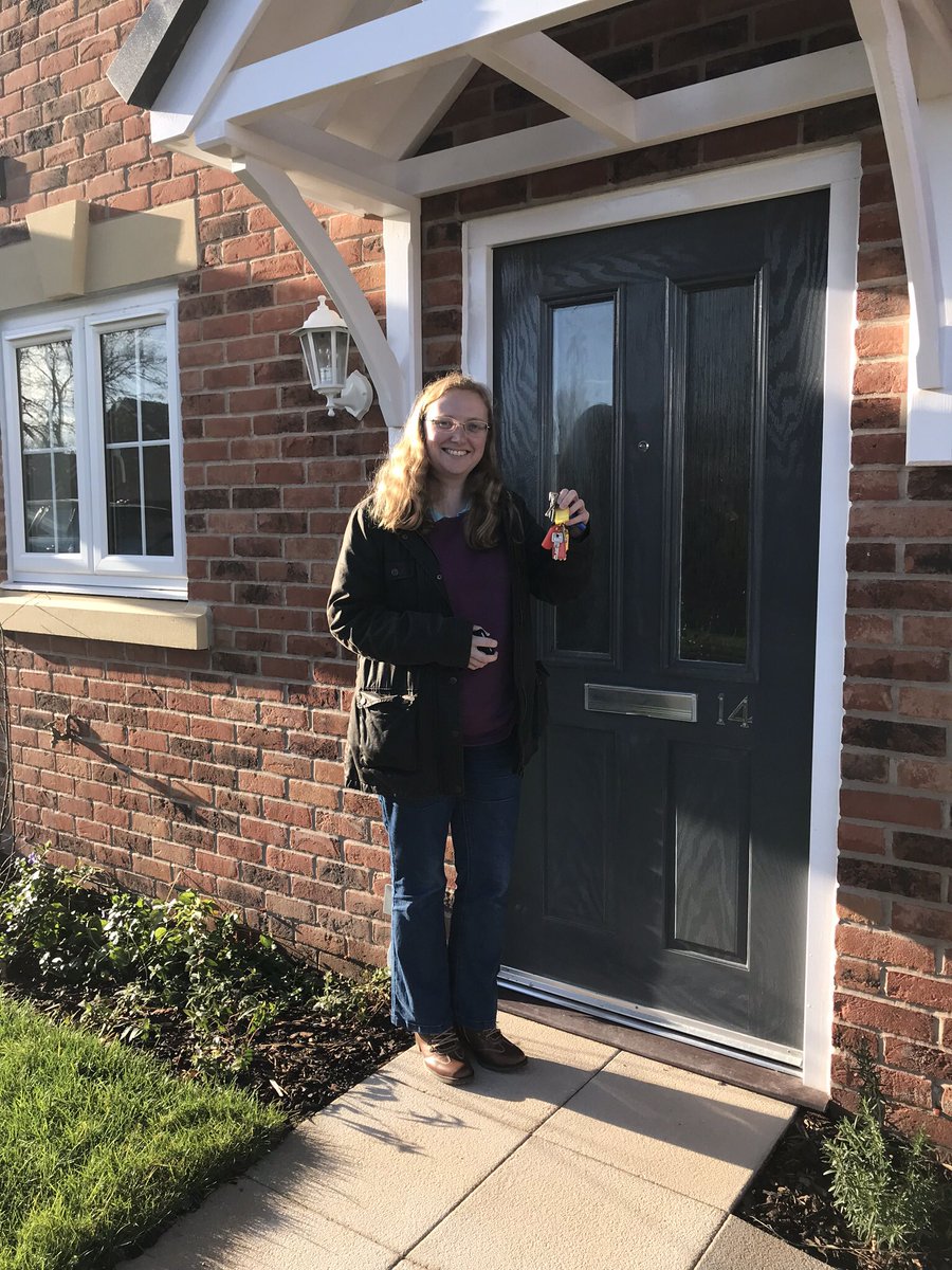 FortisNicky's tweet photo. Gemma excitedly receiving her keys for her new home in beautiful Welland! More shared ownership homes later this year in this desirable village, contact us for more details. #firsttimebuyer #sharedownership @fortisnewhomes https://t.co/cXJ8KEWnUT