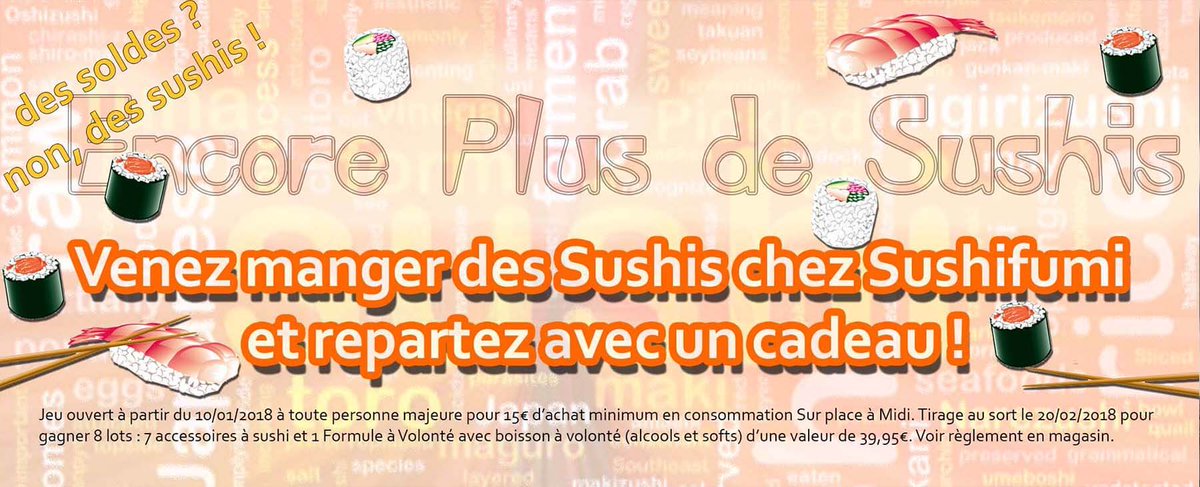 Pour les #soldes à #strasbourg, mangez des #sushi et gagnez des #cadeaux ! sushifumi.fr