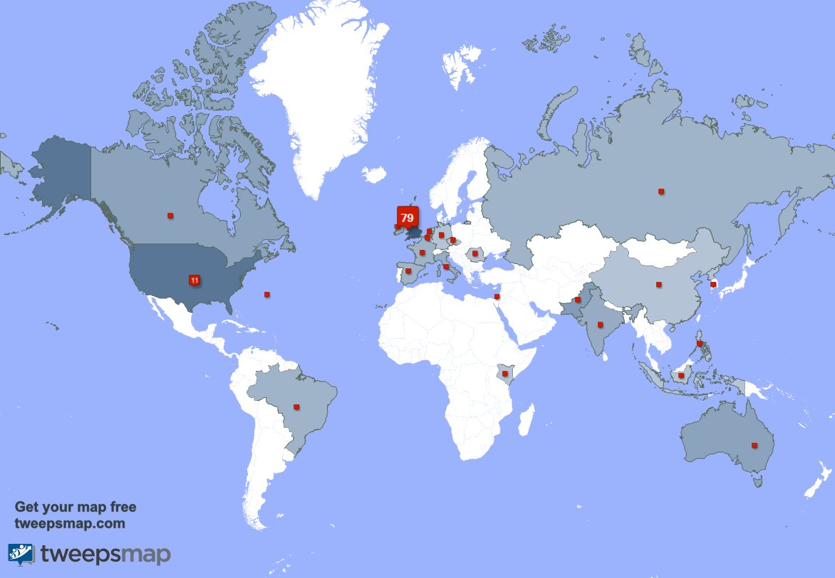 PoliRooster's tweet photo. My followers live in UK. (77%), USA(11%)... Get your map: https://t.co/pYgWI9VGPm https://t.co/Mf2Vwq4Ql9