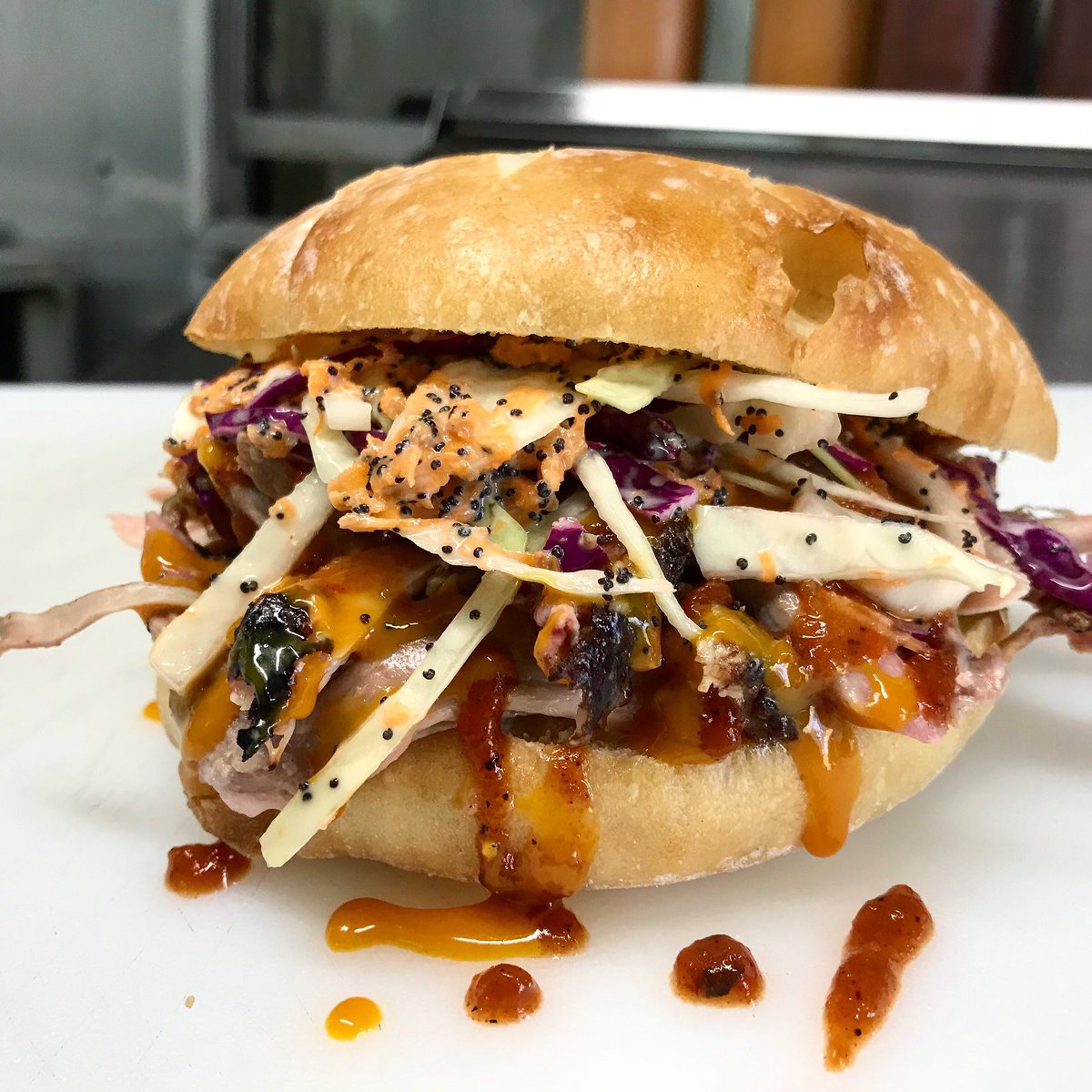 NoliTruck's tweet photo. We’re slingin’ in the sunshine today from 11-3 in Founders Park! #shoplocaltricities #unchainJC #smokeslinga #sauced #feedfeed https://t.co/PrF1fYT65c