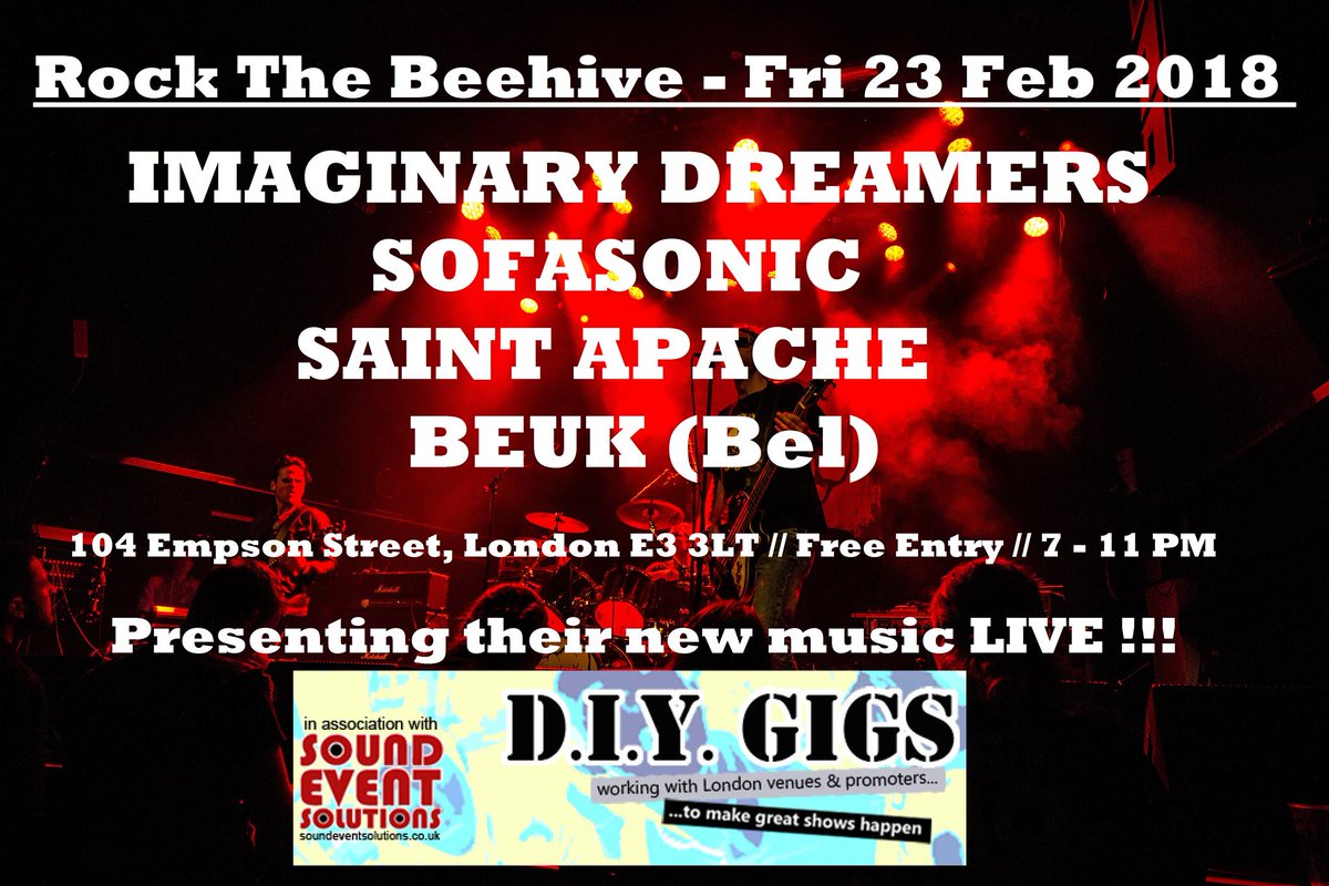 BowBeehive's tweet image. Fri 23Feb: BEUK(Belgium) #Hardrock #Rocknroll Nominated for Best International Band [TBFM-Hard Rock Hell Radio 2017] Support: SAINT APACHE(UK), SOFASONIC(UK) and @CrashingDevice3(UK) #FREE facebook.com/events/2031420… @mypplr @SayIt_Poplar @eastendreview @EastLDNtweets @ELAdvertiser