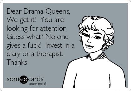 RaideretteCRZ's tweet photo. #attentionseeker #gogetgelp #youneedit #dramaqueen #getadiarybook #socialmediaisnottheanswer #cuzulayitontoothick https://t.co/YsSBJsM1H6