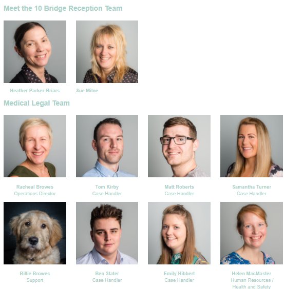 10BridgeClinic's tweet photo. Meet the @10BridgeClinic reception and medical legal team https://t.co/I6YTM3bUem #chestertweets #ChesterPhysio https://t.co/qBItstJr2j