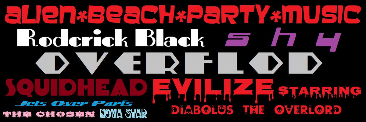 AlienBeachParty's tweet photo. #AlienBeachPartyMUSIC Indie Record Label (Detroit/Toronto) founded 2013 by @RoddyGUITAR (Roddy's "Alien Cult" 1999-2012) *The IND!EST of IND!E MUS!C* https://t.co/cLxL2goM8j
https://t.co/NB2ht8NUTi
https://t.co/RqDtYRfvGa
#SupportIndieMusic #RoderickBlack #OVERFLOD #SQUIDHEAD https://t.co/Yud3PMMtS0