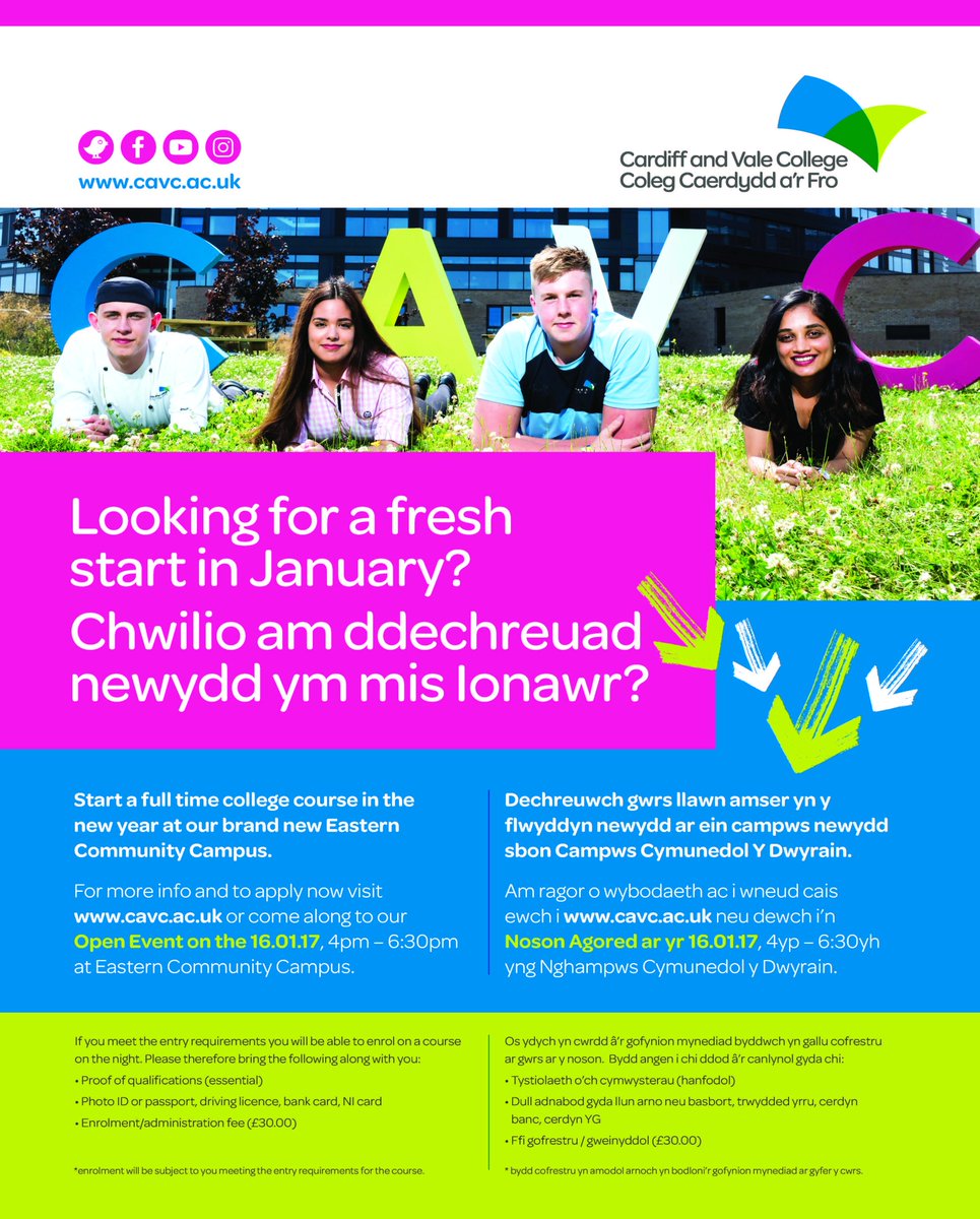 ECLPCF's tweet photo. There's still time to enrol for a course at the new campus 📒

#learning #courses #cardiff https://t.co/OWN8g6HAIL
