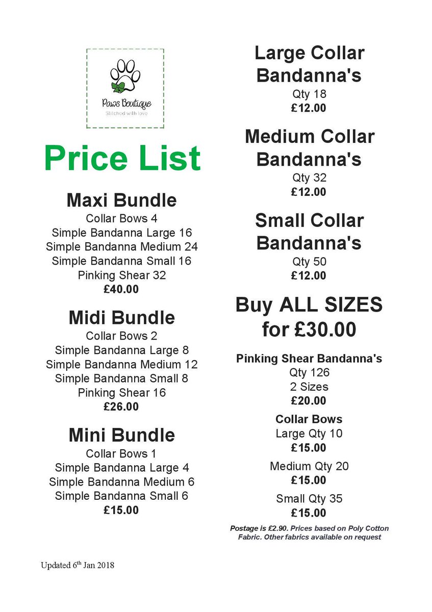 p_boutique2016's tweet photo. #doggroomers we have some amazing deals on bandanna/bow bundles. Fun fabrics too! #woofwoofwednesday https://t.co/1R6ZwIvaR5