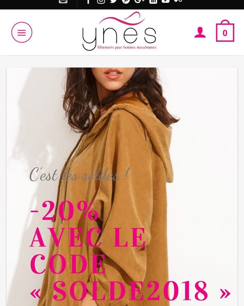 inesbab's tweet photo. C’est aussi les soldes sur Ynes Boutique ! Profitez de -20% sur tout le site avec le code “SOLDE2018” ! 🧕🏼 #solde2018 #boutiquemusulmane #vetementfemmemusulmane #muslimahwear #muslimshop #burkini #abaya #hijab #pretaporter https://t.co/B14eJJ5NlQ