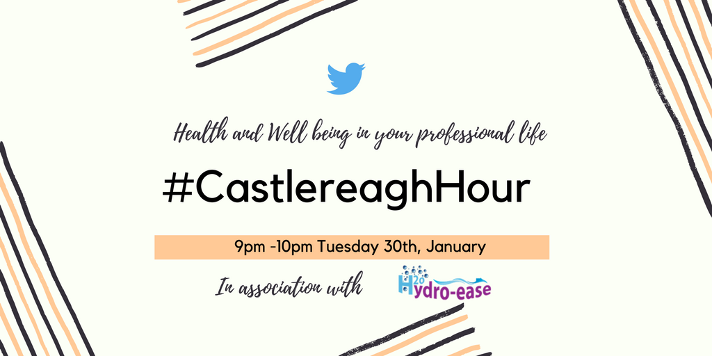 NiInspire's tweet photo. Join us Tuesday 30th for our first #Castlereaghhour of 2018! Bring your health and well being new years resolution into the workplace! special thanks to @Hydro_Ease who will be available to answer questions :) https://t.co/eZBNzawR4I