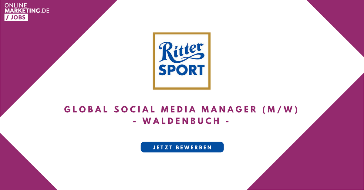 Global Social Media Manager (m/w) <a href="/RITTER_SPORT_DE/">RITTER SPORT DE</a> in #Waldenbuch  buff.ly/2CYrykQ