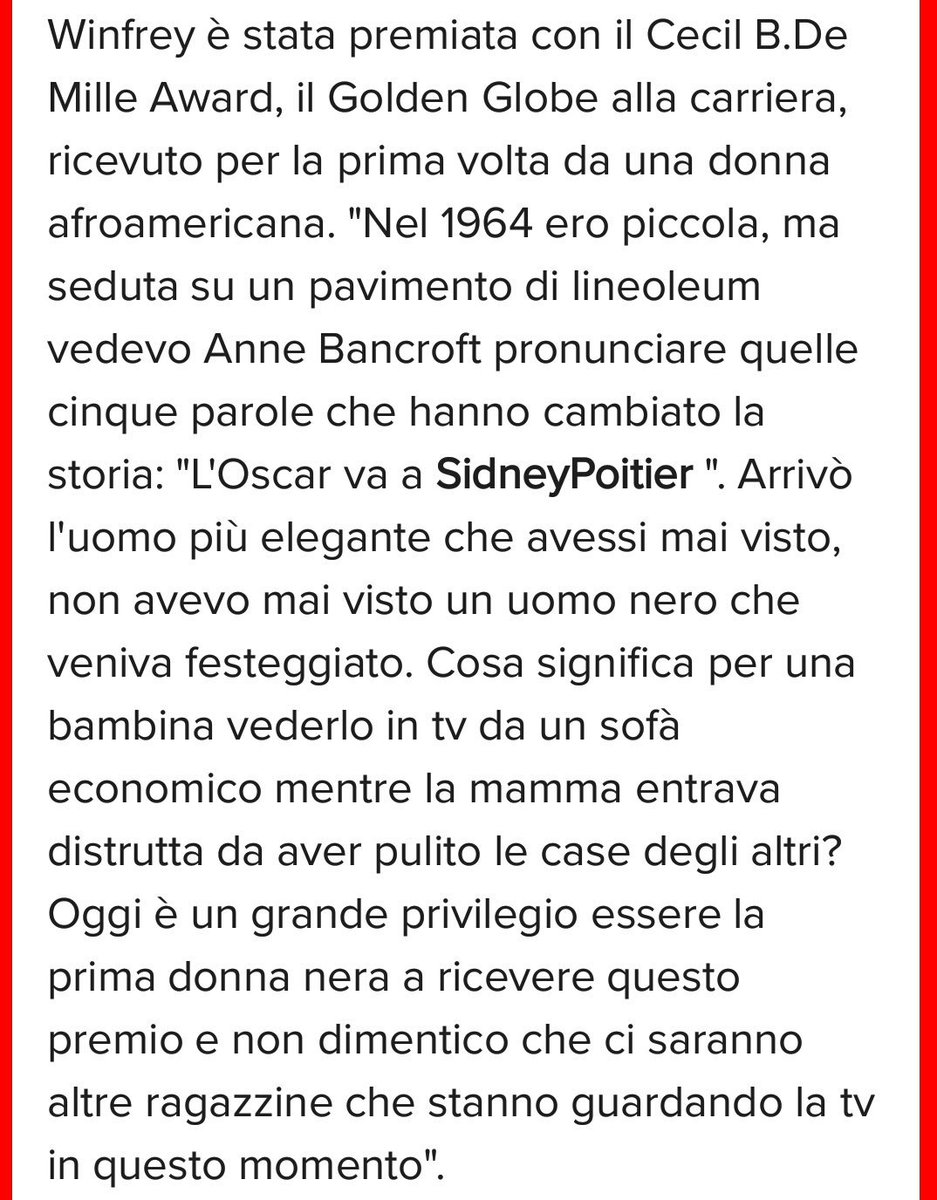 orkydea's tweet photo. #Ophrah #Winfrey2020 si candida alla presidenza USA
Visto il passato ed il presente di questa donna, le auguro di portare un bel po' di buon senso alla guida del paese che da sempre pretende di guidare il mondo è che da un bel pezzo ha perso la giusta direzione
#orepolitiche https://t.co/bBeGZDtBOH