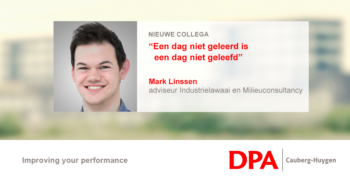 Cauberg_Huygen's tweet photo. Eind vorig jaar is Mark Linssen gestart @DPA_CH als adviseur #industrielawaai en #milieuconsultancy. Mark heeft #Milieukunde gedaan @HASHogeschool met een stage in Hong Kong. Ook het jaar gelijk goed beginnen met een nieuwe baan? Kijk op de vacaturepagina: https://t.co/eiV6tkgJ0a https://t.co/uLGimhwDQS