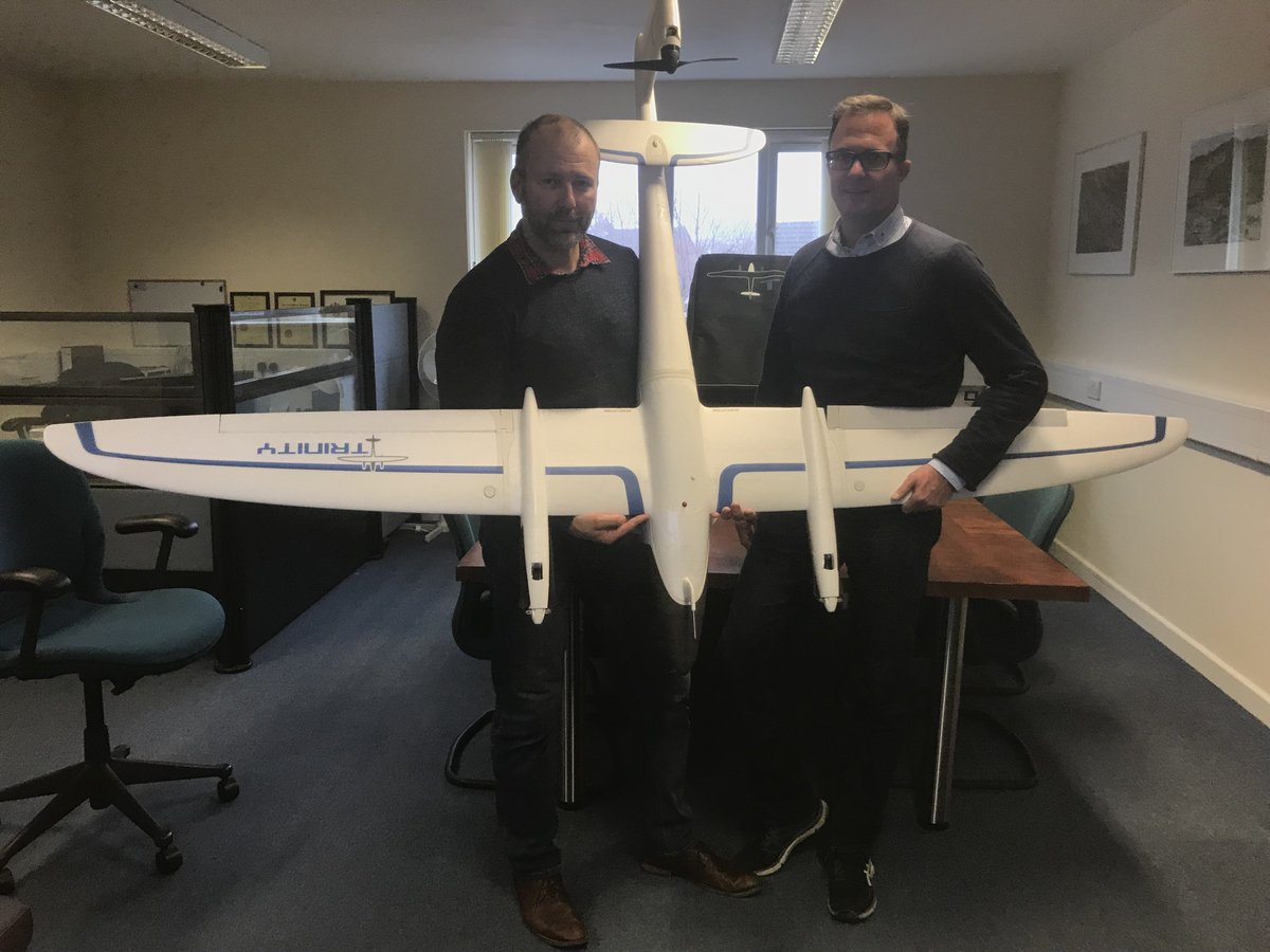DroneSurv's tweet photo. North Somerset Company 'DroneSurv' taking delivery of their latest VTOL Drone from Germany's @quantumdrones.  @LiamFox UK and German businesses continuing to work together. https://t.co/SrIG77mfWc