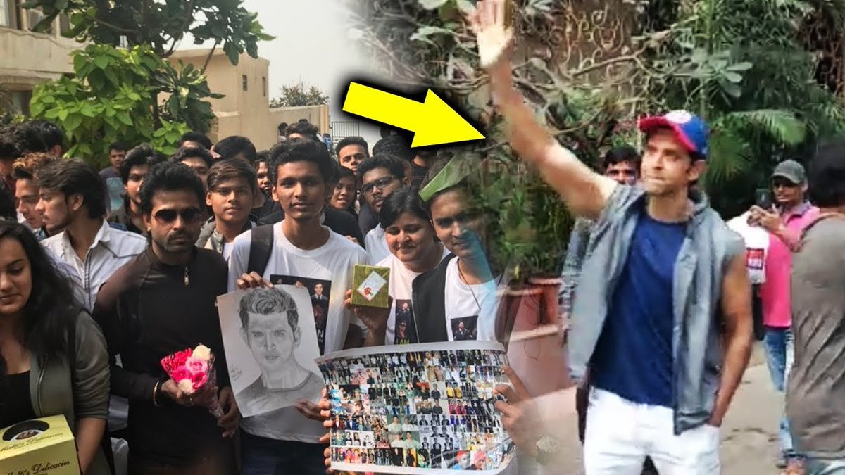 BollySpy's tweet photo. #FansLove😍😍 #FansSupport 🤗🤗For @iHrithik 
#HrithikRoshan Meets His Fans On His 44th #Birthday - #HappyBirthdayHrithikRoshan
Watch Video 👉 https://t.co/7JSLhhrFvB
RT For The #GreekGod😍😍 https://t.co/OLuVGjab3q