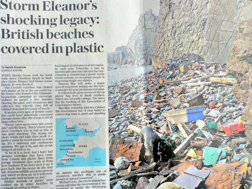 Greenbug_MJSF's tweet photo. Storm Eleanor's legacy in Britain: British coastlines choked with plastic and new environmental policies, starting with extending the 5p #plastic #bag levy to small retailers, exempt until now. 👏👏
@PlasticPollutes #plasticfree #seas. https://t.co/uJBeQUTv6u