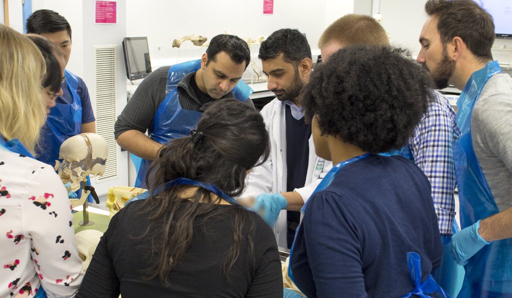 KeeleASTC's tweet photo. It's the 2nd day of our West Midlands Core #Anatomy Training Course and there's been plenty of hands on anatomy teaching happening with @Ajithpgeorge #KASTC https://t.co/D5ikT9sobD