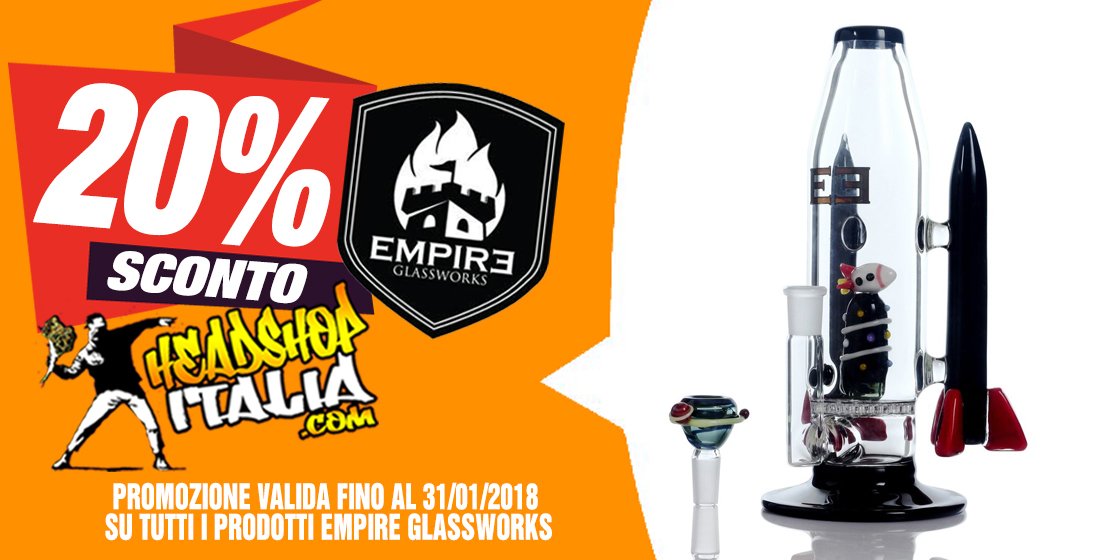 ☃️Scopri i fantastici☃️💣❄️saldi invernali❄️
su headshopitalia.com
-20% su tutti i prodotti Empire Glassworks 
 #empire #glassworks #headshopitalia