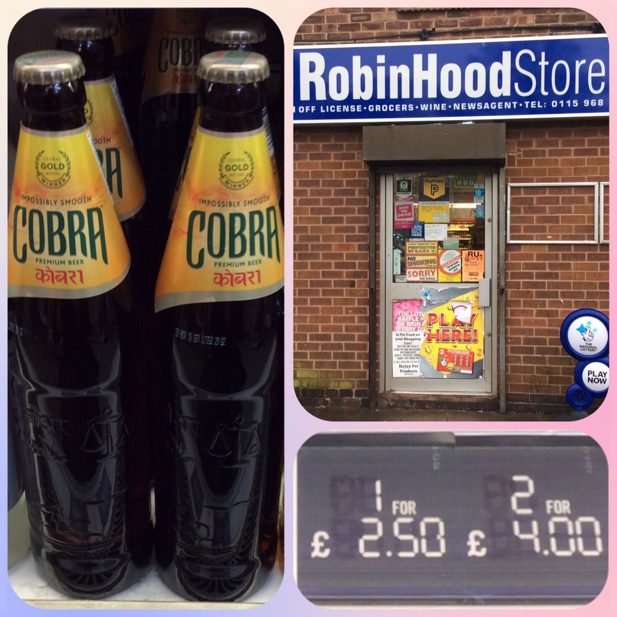 PowerforceMC30's tweet photo. Robinhood Store in Hucknall NG156HU now stocking Cobra 660ml and have it on a Fantastic offer £2.50 each or 2 for £4. WoW @PowerforceMCFM2 @PowerforceMCNSM @PowerforceMCAD @PowerforceGB @cobrabeer @MolsonCoors https://t.co/l7fs4vA3X1
