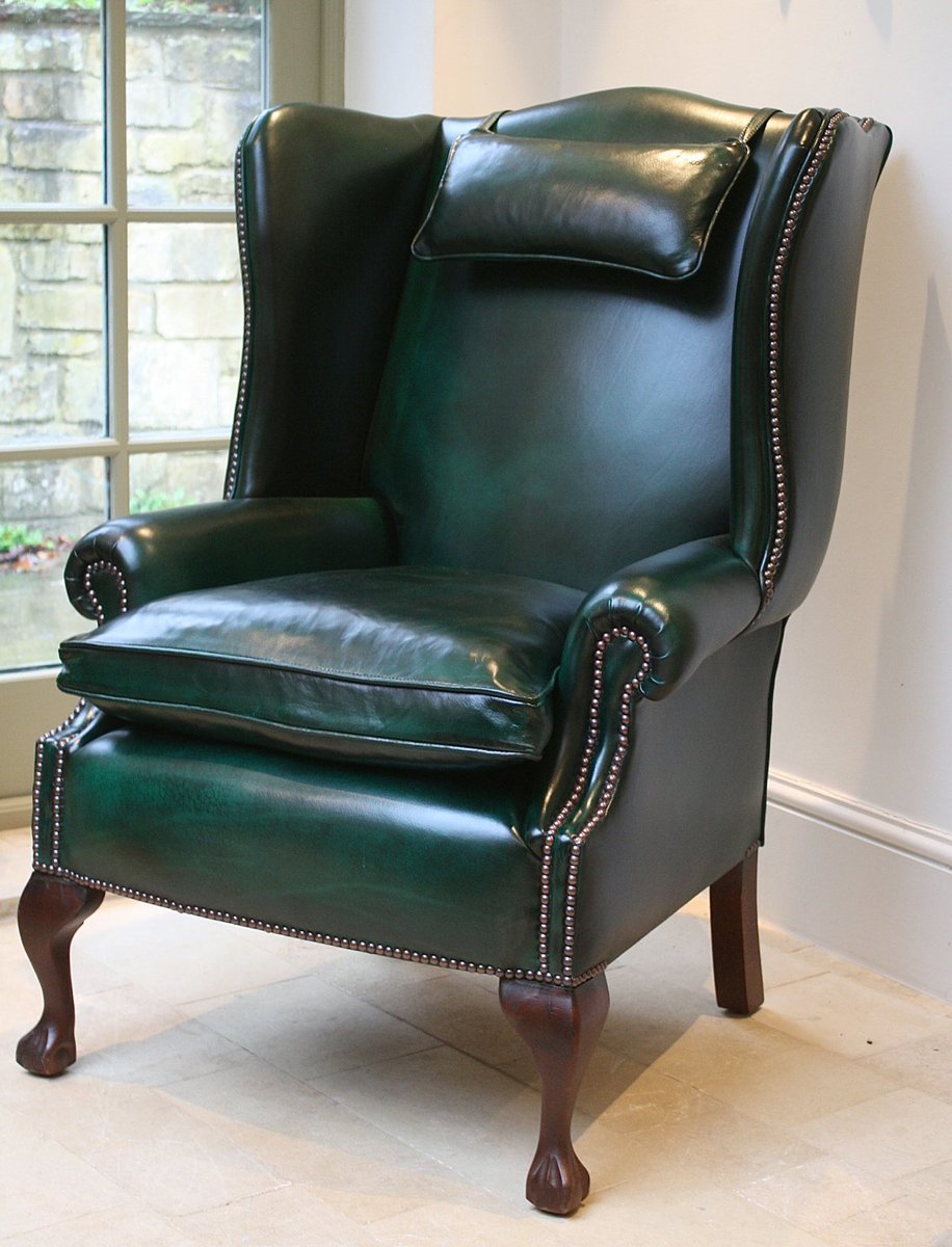 Leather Chairs of Bath on Twitter "Bespoke leather Wing Chair