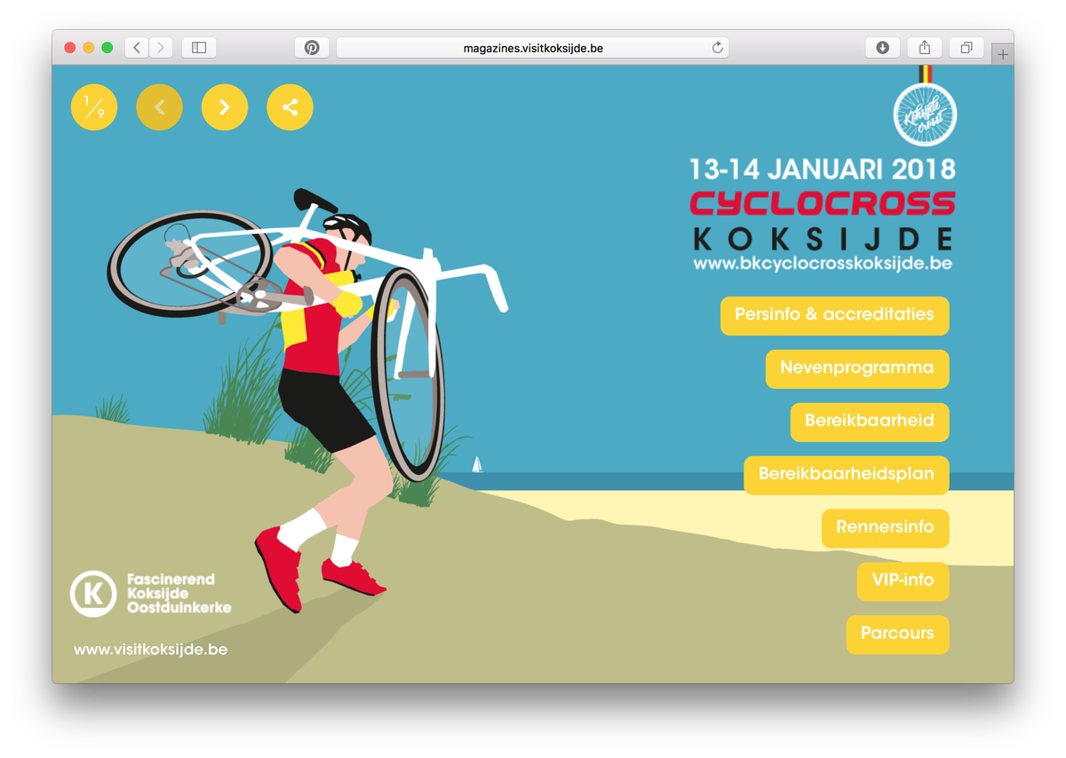 vandenbroele's tweet photo. Dit weekend in @gem_Koksijde het #BKcyclocrossKoksijde. Wij verzorgden de look&amp;feel en hun online persdossier. https://t.co/3RTwCJV8R9 https://t.co/88OrL9Znbi