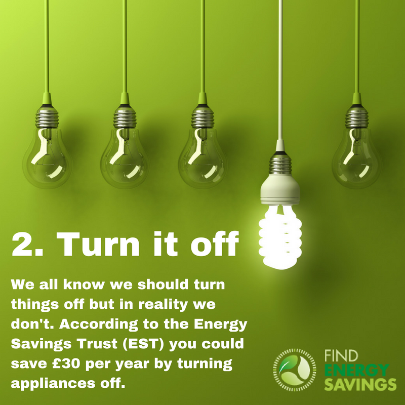 National cut your energy costs day tip 2: