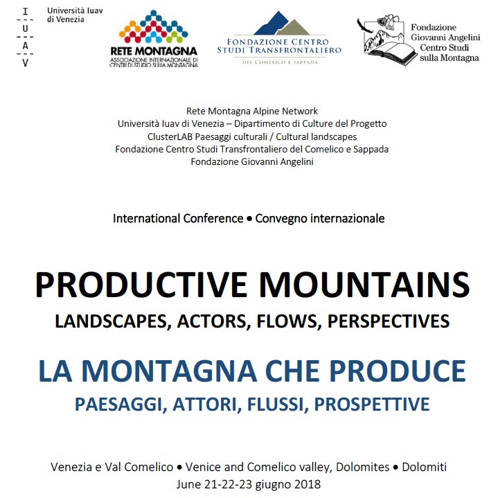 visitfoza's tweet photo. #AlpineNetwork International #Conference
- PRODUCTIVE MOUNTAINS -
LA MONTAGNA CHE PRODUCE - #Venice and #Comelico valley, #Dolomites -  #Dolomiti - June 21‐22‐23, 2018 - The #CallforPapers is open: 
https://t.co/cTgi5VlS8X https://t.co/lWp2W7eeU1