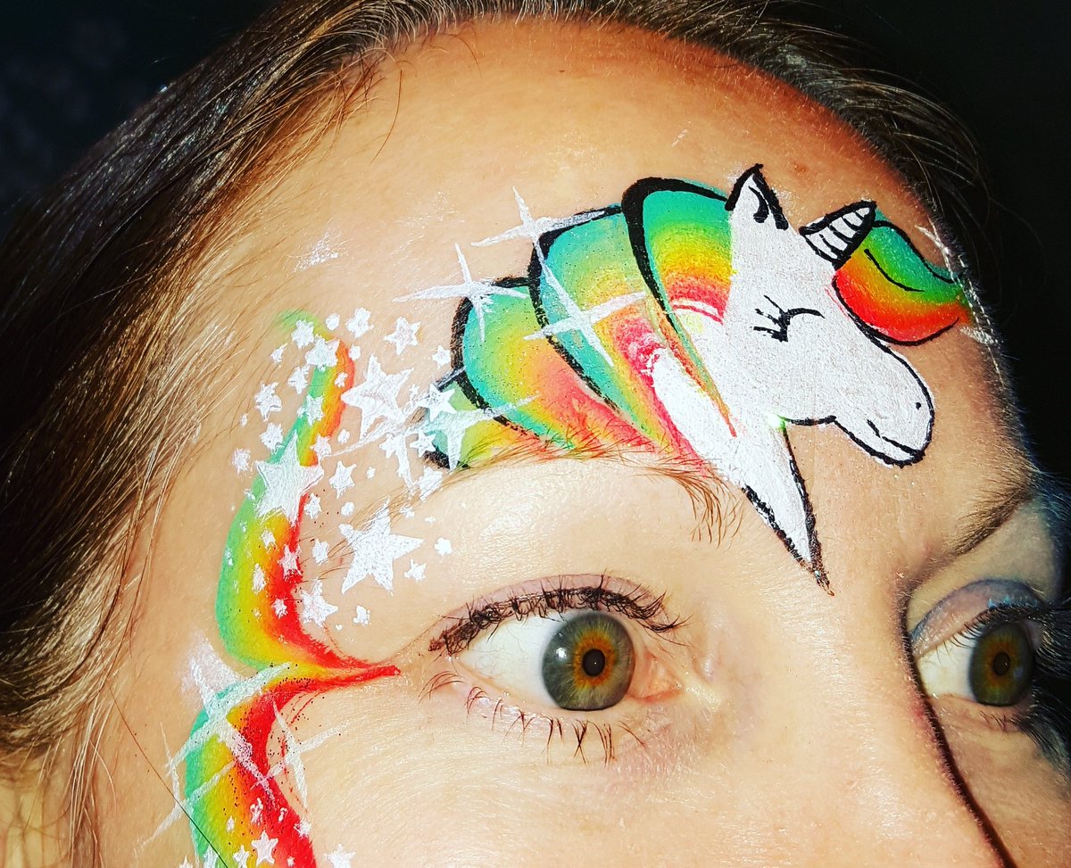 CatLawrence1's tweet photo. Just working on new designs for my board #unicorn #rainbow #rainbowunicorn #rainbowunicorns #faceartist #facepaintingfun #facepaintpractice #kidsentertainer #girly #stars #glitter #glittery #colourful #faceart #Flintshire #chester #cheshire #Wrexham #northwalesretweet https://t.co/RKs3VG0q76
