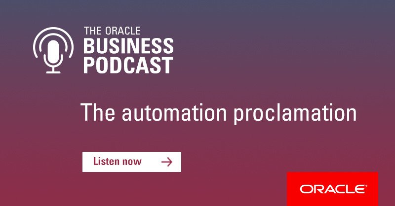 OracleCloud's tweet photo. Is your business ready for #automation? Tune into the latest episode of the Oracle #Business #Podcast where @JosieCox_London @NeilSholay @RobMcCargow &amp; @jameswoudhuysen explain how it adds value to #SMEs. Listen on Acast: https://t.co/QeDMOHyTpv or iTunes: https://t.co/aTobMPk2Ry https://t.co/wkgcvrNQxA