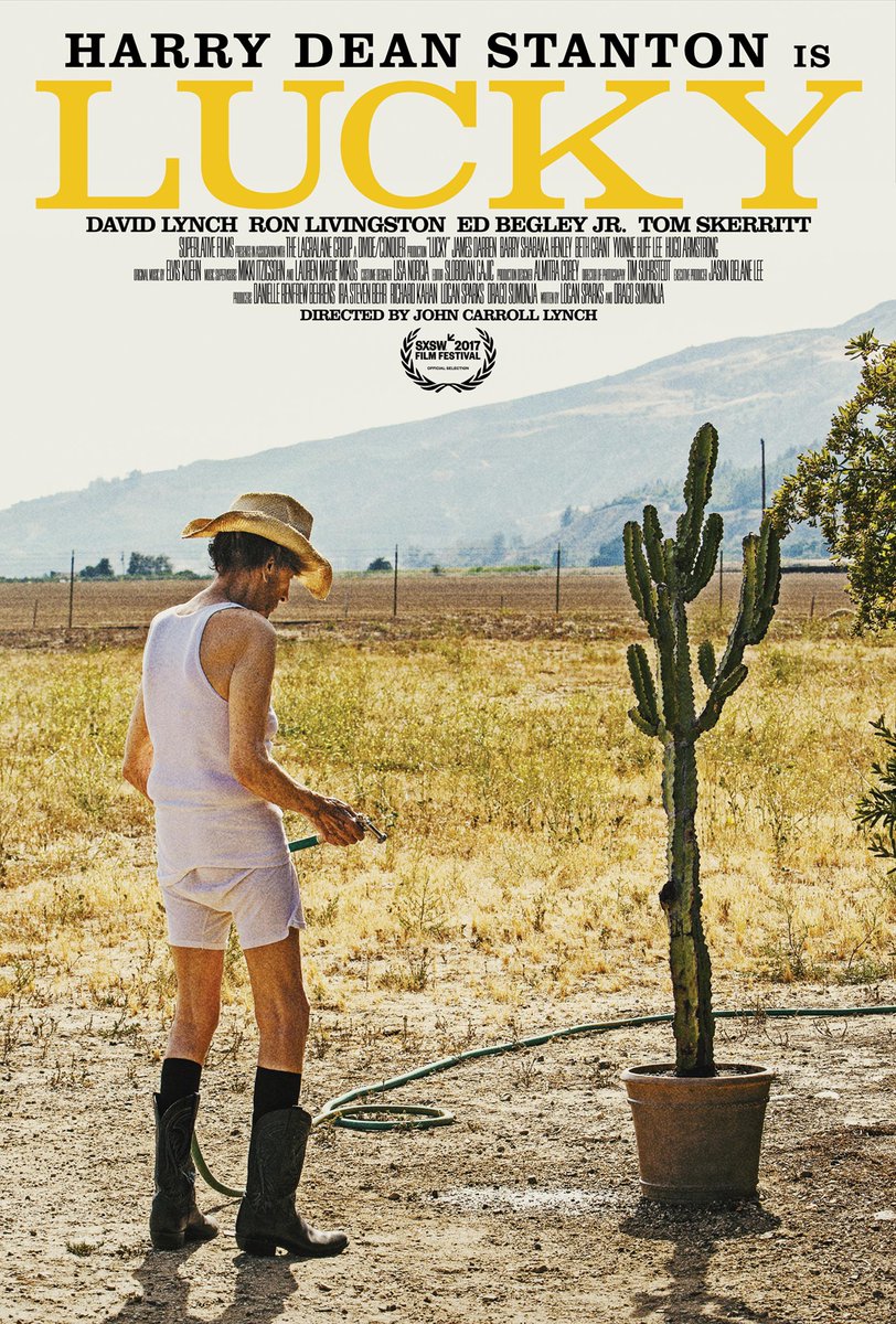 Lucky - facebook.com/justgoodmovies… #Lucky #JohnCarrollLynch #HarryDeanStanton #DavidLynch #TomSkerritt #RonLivingston #EdBegleyJr #BethGrant #BarryShabakaHenley #Drama #Cinema #SwanSong