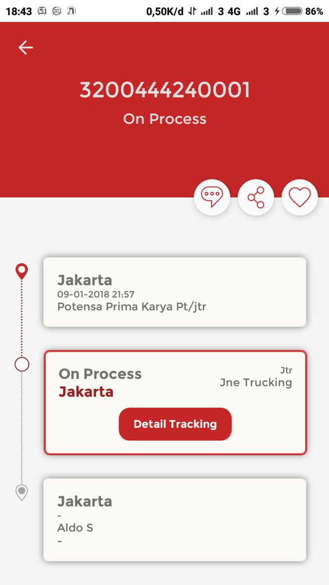 Ron_Alldo's tweet photo. @JNECare dari subuh kok statusnya ga berubah sih? https://t.co/pkIvnHLotI