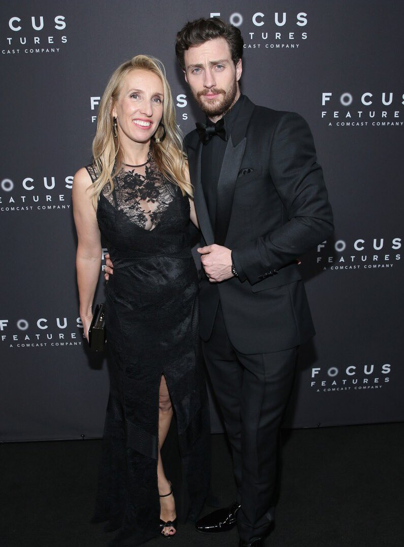 atjsource's tweet photo. Aaron and Sam arriving at the 2018 Golden Globes after party https://t.co/acwU3nbXUg