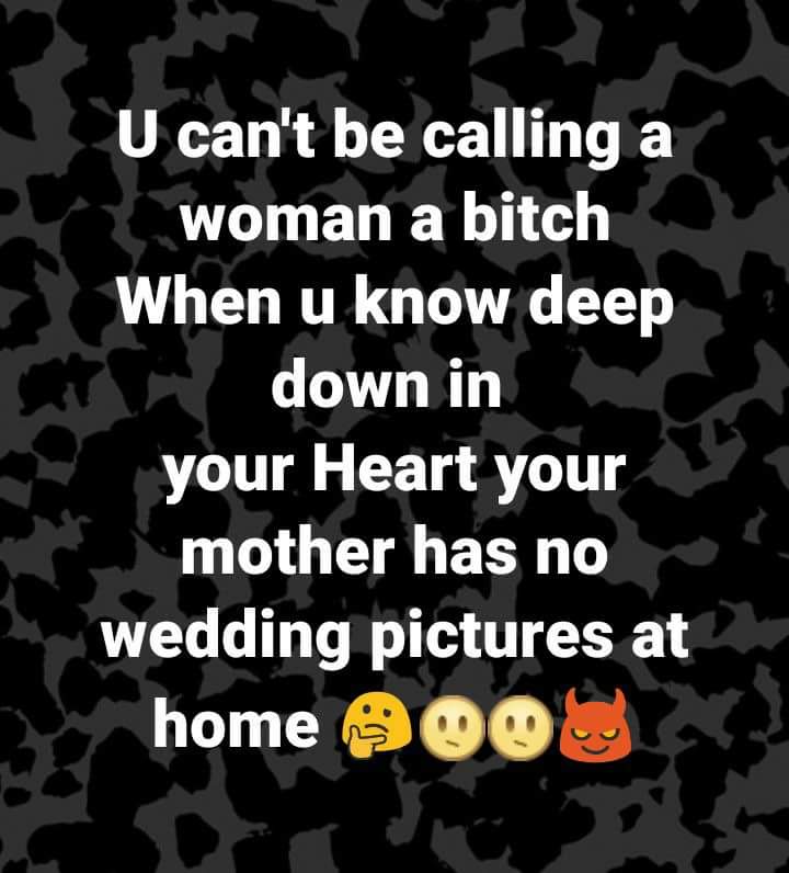 AghedoFaith2's tweet photo. For all the men👬👴👨 way sabi insult😈 and call woman👑🙎👸 names👎👎👊👌😜😂😂waka https://t.co/gNDw6ZYv8b